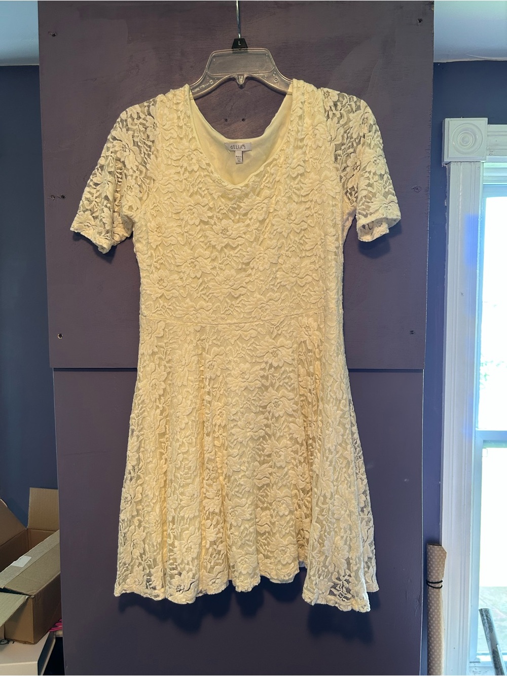 Delia's lace dress with floral pattern, size XL